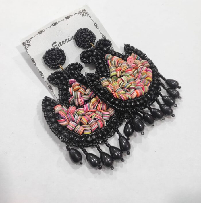 Colourful Handmade Fabric Drop & Dangler Earrings