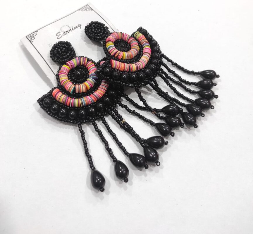 Vibrant Colourful Handmade Fabric Drop & Dangler Earrings