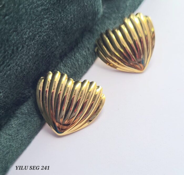 Heart Design Statement Earrings