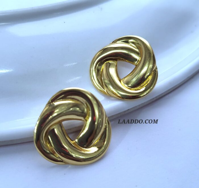 Anti-Tarnish Jalebi Stud Earrings