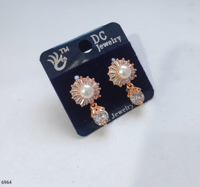 White American Diamond Stud Earrings