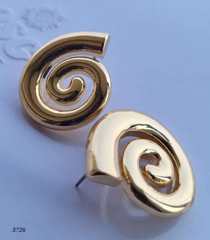 Spiral Chunky Retro Statement Stud Earrings