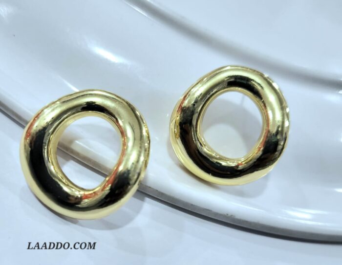 old Plated Earrings Bali Hoop Studs Modern Design for Women & Girls