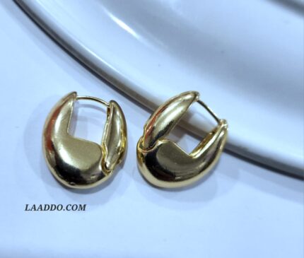 Fashion Simple Smooth Metal Hoop Earring Charm