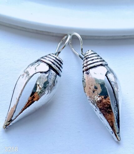 Oxidized Silver Earrings Combo Set – Shell & Pearl Studs