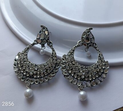 Teejh Nisha Silver Oxidized Earrings for Women