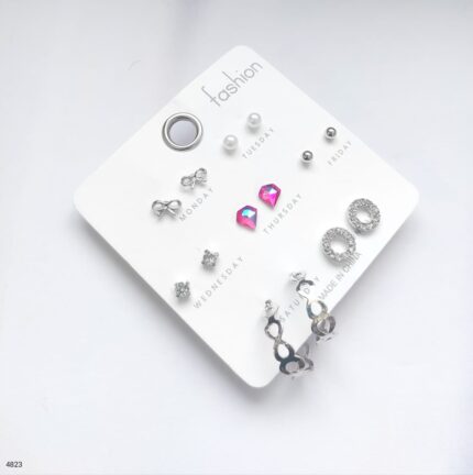 Multi Design Stud Earrings Set for Women & Girls
