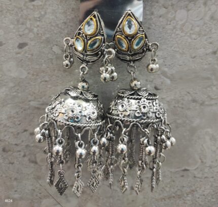 Ethnic Chandbali Afghani Earring Set for Women & Girls