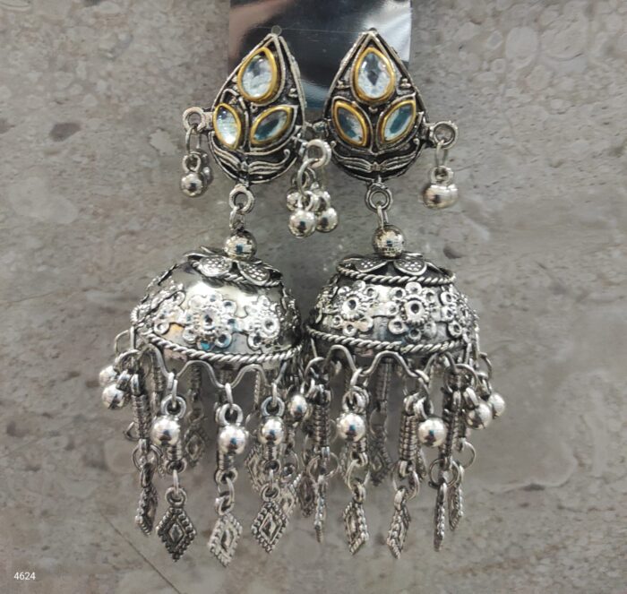 Ethnic Chandbali Afghani Earring Set for Women & Girls