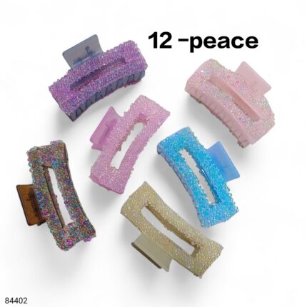 Hair clutcher Strong Hold Barrette Hair Accessories 12-pc medium size