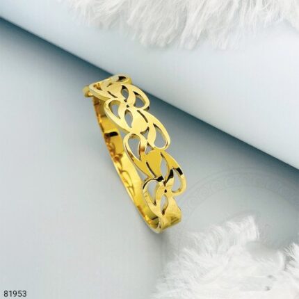 Sleek Twist Gold Plated Bracelet
