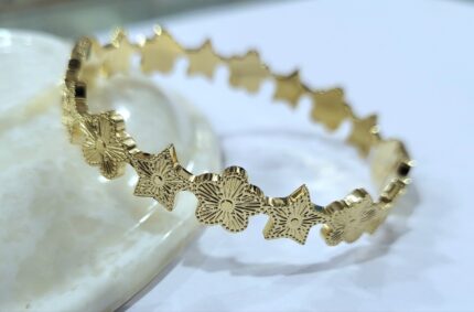 Sleek Twist gold Plated Bracelet