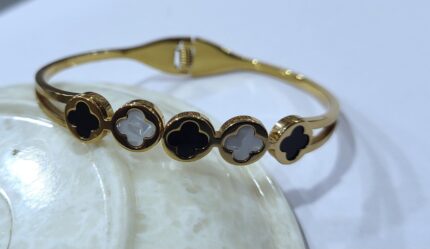 Sleek Twist Gold Plated Bracelet