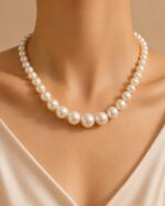 Elegant Pearl Necklace & Earring Set for Women and Girls - Image 2