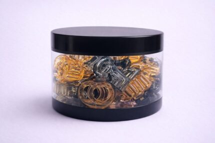 Round Glossy Hair Clutcher Box (23 Pcs)