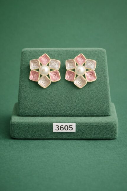 Anti Tarnish Meena Earrings