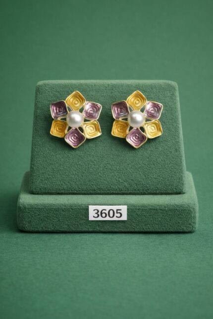 Anti Tarnish Meena Earrings