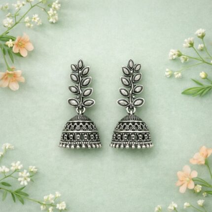 oxidise jhumki and earrings