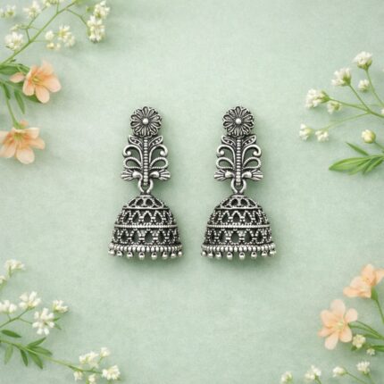 oxidise jhumki and earrings