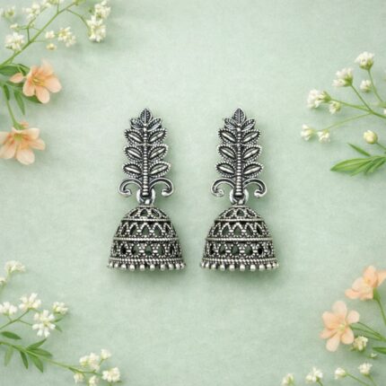 oxidise jhumki and earrings