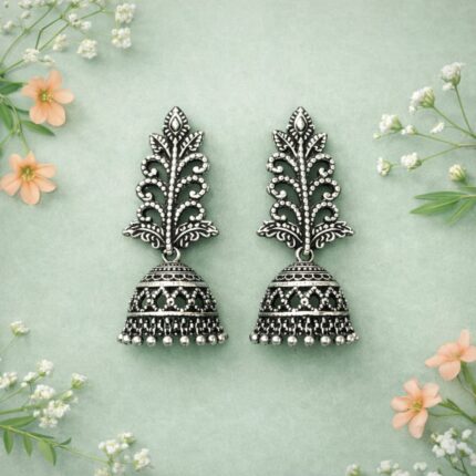 oxidise jhumki and earrings