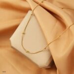 Minimal Gold Bead Chain Necklace