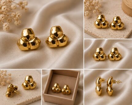 ✨ Golden Blossom Stud Earrings