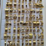 RANDOM 100 PCS Gold Plated Fashion Rings Box Set | Wholesale Jewelry Collection at ₹3600