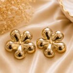 Luxury Gold Flower Designer Earrings
