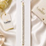 Laaddo Luxury Crystal Tennis Bracelet – Gold Plated Sparkle Bracelet for Women