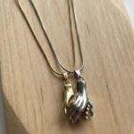 Couple Hand Anti Tarnish Necklace – Premium Gold & Silver Stainless Steel Pendant Chain