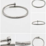 ✨ Silver Nail Bangle Bracel
