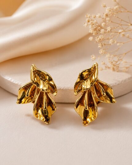 Golden Leaf Luxe Earrings