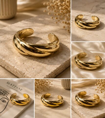 ✨ Golden Twist Luxe Cuff Bracelet ✨