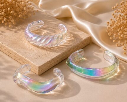 ✨ Aurora Crystal Cuff Bracelet ✨ combo of 3 bracelets