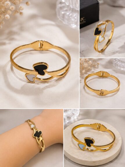 🖤 Golden Twin Heart Bracelet 🖤