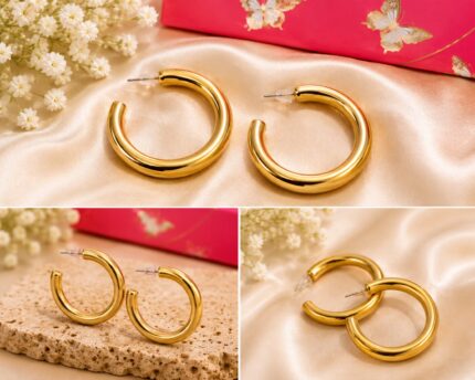 ✨ Classic Golden Hoop Earrings ✨