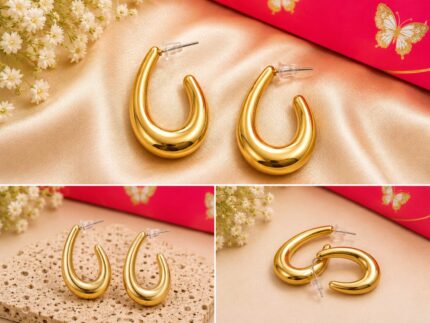 ✨ Golden Droplet Statement Earrings ✨
