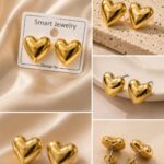 Cute Heart Design Statement Earrings
