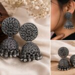 🖤 Royal Oxidised Jhumka Earrings