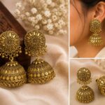 ✨ Royal Antique Gold Jhumka Earrings