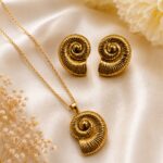 Golden Nautilus Shell Jewelry Set ✨🐚