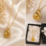 🐚 Golden Nautilus Shell Pendant Necklace ✨