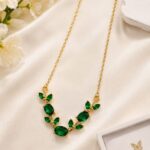 💚 Emerald Leaf Vine Necklace ✨