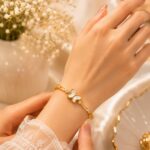 Luxury White Butterfly Gold Bracelet for Women | Premium Stainless Steel Anti-Tarnish Bracelet