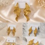 ✨ Golden Wave Statement Earrings ✨