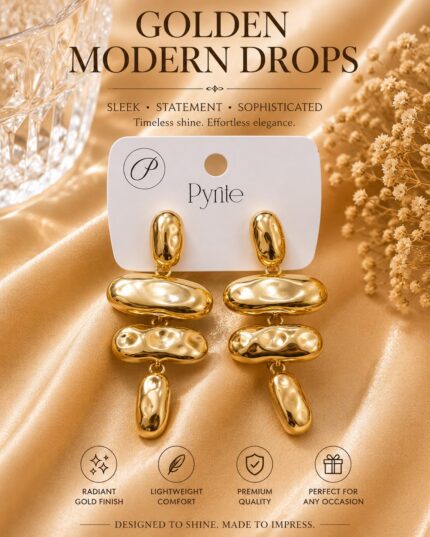 ✨ Golden Molten Cascade Earrings ✨