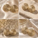 ✨ Golden Spiral Statement Earrings