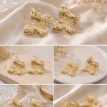🦋 Golden Butterfly Statement Earrings