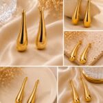 ✨ Golden Teardrop Statement Earrings